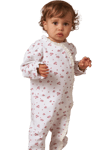 Angel & Rocket Baby Heart Babygrow, White/Red