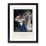 Song Of The Angels By William Adolphe Bouguereau Exhibition Museum Painting Framed Wall Art Print, Ready to Hang Picture for Living Room Bedroom Home Office Décor, Black A4 (34 x 25 cm)