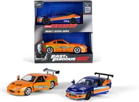 Fast FURIOUS Box 2 Models Car NISSAN SILVIA and TOYOTA SUPRA by BRIAN 1/32 Jada