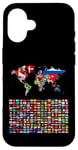 iPhone 16 238 Flags,World Flags,World map with flags. Case