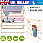 3 Tier Clothes Dryer Airer Foldable Laundry Rack Washing Line Drying Horse UK