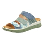 Think! Meggie Semelle Amovible Durable Tannée sans Chrome,Mules Femme,Combinaison Denim 8000,36 EU