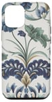 Coque pour iPhone 12/12 Pro Bleu Floral Botanique Femme