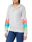 Champion Women's Legacy Color Ground Powerblend Small Logo Full Zip Hooded Sweatshirt, White, L