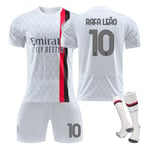 AC Milan tröja 20233/24 Rafa Leao #10 Fotbollströjor Fotbollströja Kit XS(155-165CM)