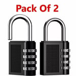 2x 4 Digit Combination Padlock Heavy Duty Outdoor Lock Gym Travel Luggage Locker