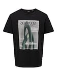 ONLY & SONS Men's Onstodd Life Reg Photoprint SS Tee T-Shirt, Black, XS