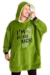 RICK AND MORTY Sweats à Capuche Homme, Pull Plaid Homme, Poncho Plaid Oversize en Polaire Taille Unique Adulte Ado