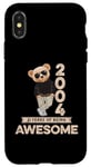 Coque pour iPhone X/XS 21ème anniversaire homme femme 2004 original Awesome ours en peluche