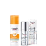 Eucerin Hyaluron-Filler Epigenetics Serum 30ml & Sun Face Oil Control 50ml Gel Bundle to Protect & Reverse signs of ageing