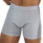 Bread and Boxers Brief Boxer Long Leg Kalsonger 3P Grå ekologisk bomull X-Large Herr