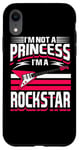 Coque pour iPhone XR Je ne suis pas une princesse, je suis une rockstar, guitariste Rock n Roll