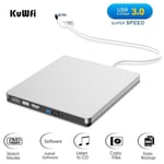 USB 3.0 USB 3.0 External DVD Burner Writer Recorder DVD RW Optical Drive CD/DVD ROM Player MAC OS Windows XP/7/8/10 ABS Plastic,KLJ02