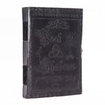 Large Book of Shadows - Black - 200 pages decle-edge Leather Bound Diary Journal