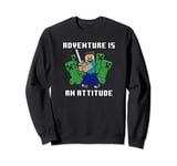 Minecraft Steve Fights Creepers Adventure Sweatshirt