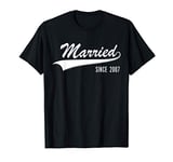 14th Wedding Anniversary Couple Gift Married since 2007 T-Shirt