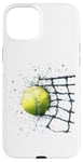 Coque pour iPhone 15 Plus Balle de tennis dans le filet pour les joueurs de tennis