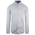 Lacoste Slim Fit Oxford Mens Light Blue Woven Shirt Cotton - Size Large