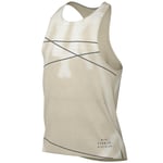 Nike Mens Dri-Fit Beige Running Vest material_nylon - Size Large