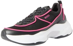 BOSS Femme Noa_Runn_mepi Basket, Noir, 37 EU