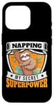 iPhone 16 Pro Napping Superpower Power Nap Lazy Pajama Day Sleep Sloth Case