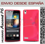 Coque TPU Gel Rose + Protection Ecran pour Huawei Ascend P6 en Espagne