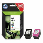 Original HP 62 Black & Colour Ink Cartridge Combo Pack For ENVY 5541 Printer