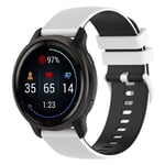 Garmin Vivoactive 4, Venu 2, Forerunner 255 jne, kellon ranneke (22mm) - valkoinen/musta