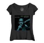 T-Shirt Femme Col Echancré John Coltrane Blue Train Album Cover Jazz Saxophone