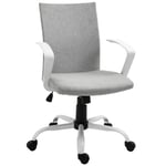 Office Chair Linen Swivel Computer Desk Chair Home Study Task Chair