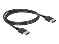 Delock Premium - Premium Hög Hastighet - Hdmi-Kabel Med Ethernet - Hdmi Hane Till Hdmi Hane - 1.5 M - Trippelskärmad Partvinnad - Svart - Stöd För 4K, Dolby Dts-Hd Master Audio-Support