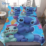 Lilo och Stitch sängkläder set täcke påslakan täcke örngott sängkläder barn pojke säng sovrum set överdrag AU Single(140x210cm) 1