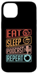 iPhone 14 Plus Eat Sleep Podcast Repeat Loves Podcast Microphone Podcasting Case