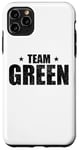 Coque pour iPhone 11 Pro Max Vert Nom Famille Anniversaire Vert Nom