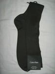 BNWT - CALVIN KLEIN  Mens Mercerized Cotton Knee High Socks  Black  8-9  Italian