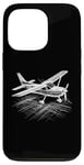 Coque pour iPhone 13 Pro Avion à hélice 3D Wireframe - Amoureux d'avion vintage