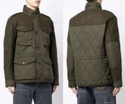 Polo Ralph Lauren Quilted Field Jacket Utility Coat Army Mantel M