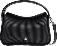 Calvin Klein Jeans Rib Mini FLAP20 PU K60K612734, Sac à bandoulière Femme, Noir (Black), OS