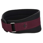 Harbinger Nylon Weight Lifting Belt With Flexible Ultralight Foam Core, Strength Training Equipment, Black/Merlot, 5", XS