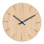 Hemverk - Light Oak klokke 12 cm lys eik m/svart viser