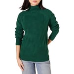 Amazon Essentials Women's Soft Touch Funnel Neck Cable Jumper, Dark Green, M