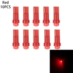 T5 LED-ljus Dashboardljus RÖD 10ST 10ST Red 10Pcs-10Pcs