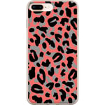 Apple iPhone 8 Plus Transparent Mobilskal Leopardskrud