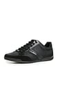 BOSS Men's Saturn Profile Low Top Sneaker, Black Onyx, 8 UK