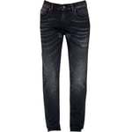 Diesel Mens D-Strukt Black Destroyed Reinforced Denim Jeans material_cotton - Size 36W/30L