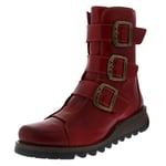 Fly London Women's P144110004 Biker Boots, Red Red 004, 7 UK