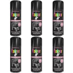 6x COLOUR IT Black Satin Spray Paint Satin Finish Metal Plastic Wood 400ml