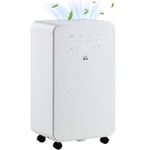 HOMCOM Portable 10L/Day Quiet Dehumidifier & Air Purifier with 5 Modes