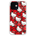 Personalaizer Coque pour iPhone 13 Mini - Hello Kitty Lazos Rojos y Topos