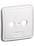 Pro 2 holes cover plate for antenna wall sockets white